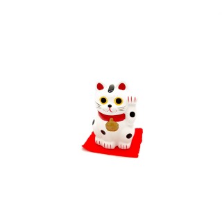 Maneki Neko Bianco – Gatto Portafortuna Giapponese in Ceramica | Oggettistica Feng Shui