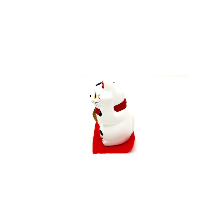 Maneki Neko Bianco – Gatto Portafortuna Giapponese in Ceramica | Oggettistica Feng Shui